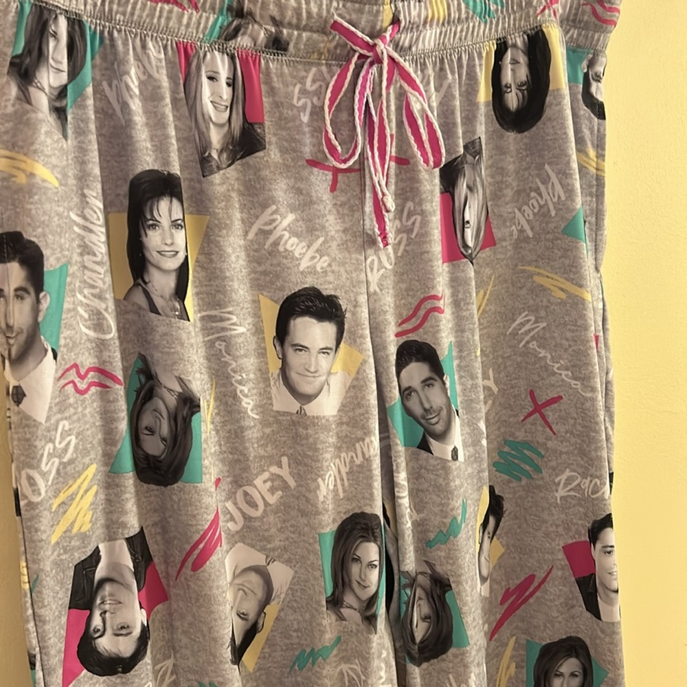 FRIENDS 📺 Women's Sleep Jogger Pajama Pants Bottoms Pockets XL X-Large 16/18